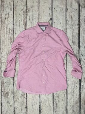 Charles Tyrwhitt Mens Slim Fit Long Sleeve Check Pink Dress Suit Shirt